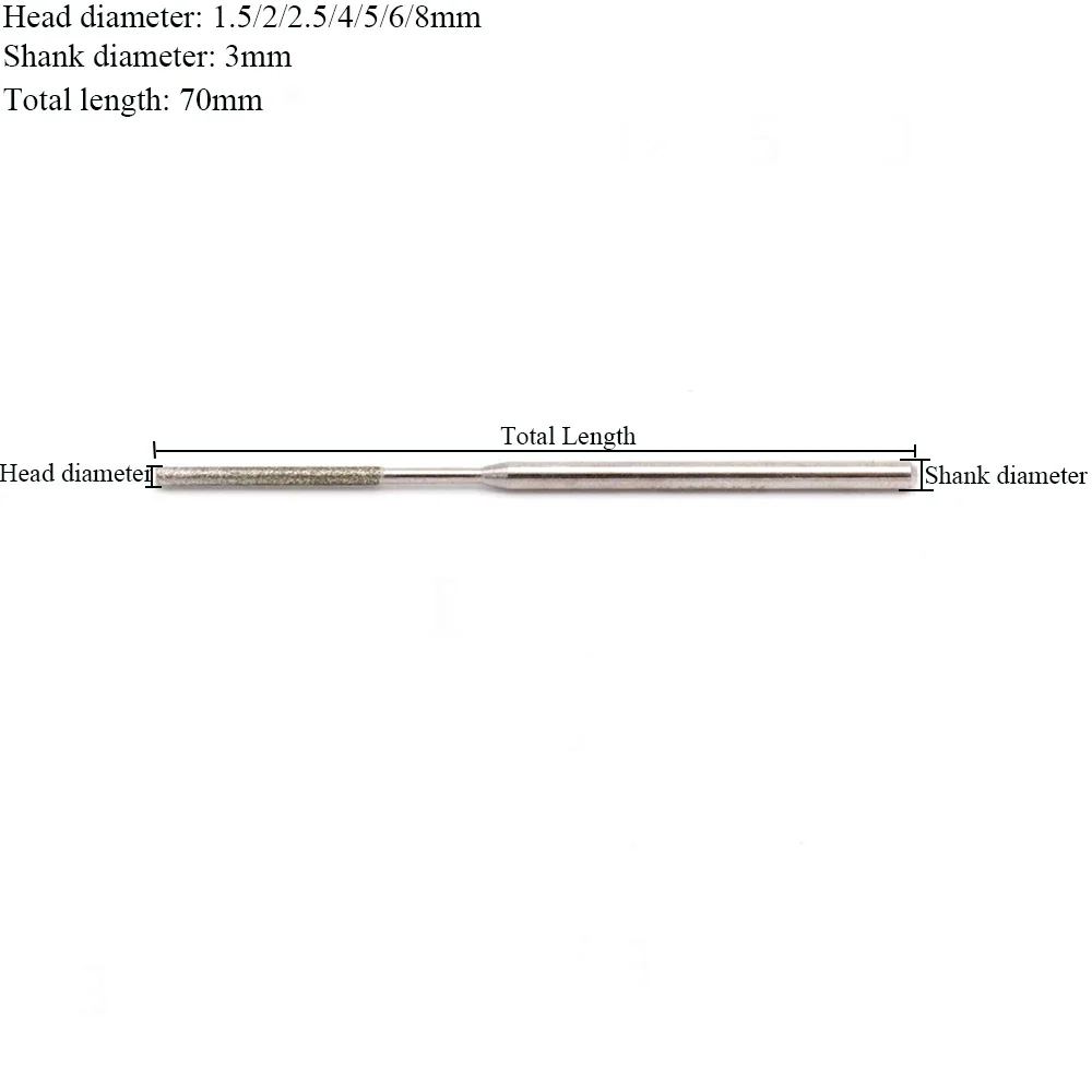 1/5 szt. Frez diamentowy i CBN 1,5 – 8 mm, bardzo długi wiertło do szlifowania do grawerowania Dremel 1/5 szt. Frez diamentowy i CBN 1,5 – 8 mm, bardzo długi wiertło do szlifowania do grawerowania Dremel