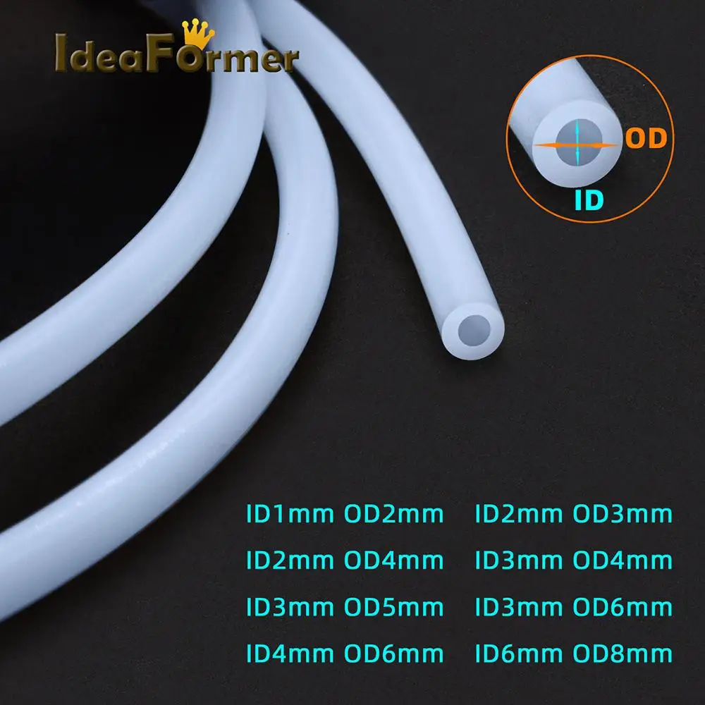 1 metr wytłaczarki Bowden rura PTFE rury dla V5 V6 j-głowy gorący koniec 1.75mm/3.0mm Filament ID 2mm 1mm 3mm…