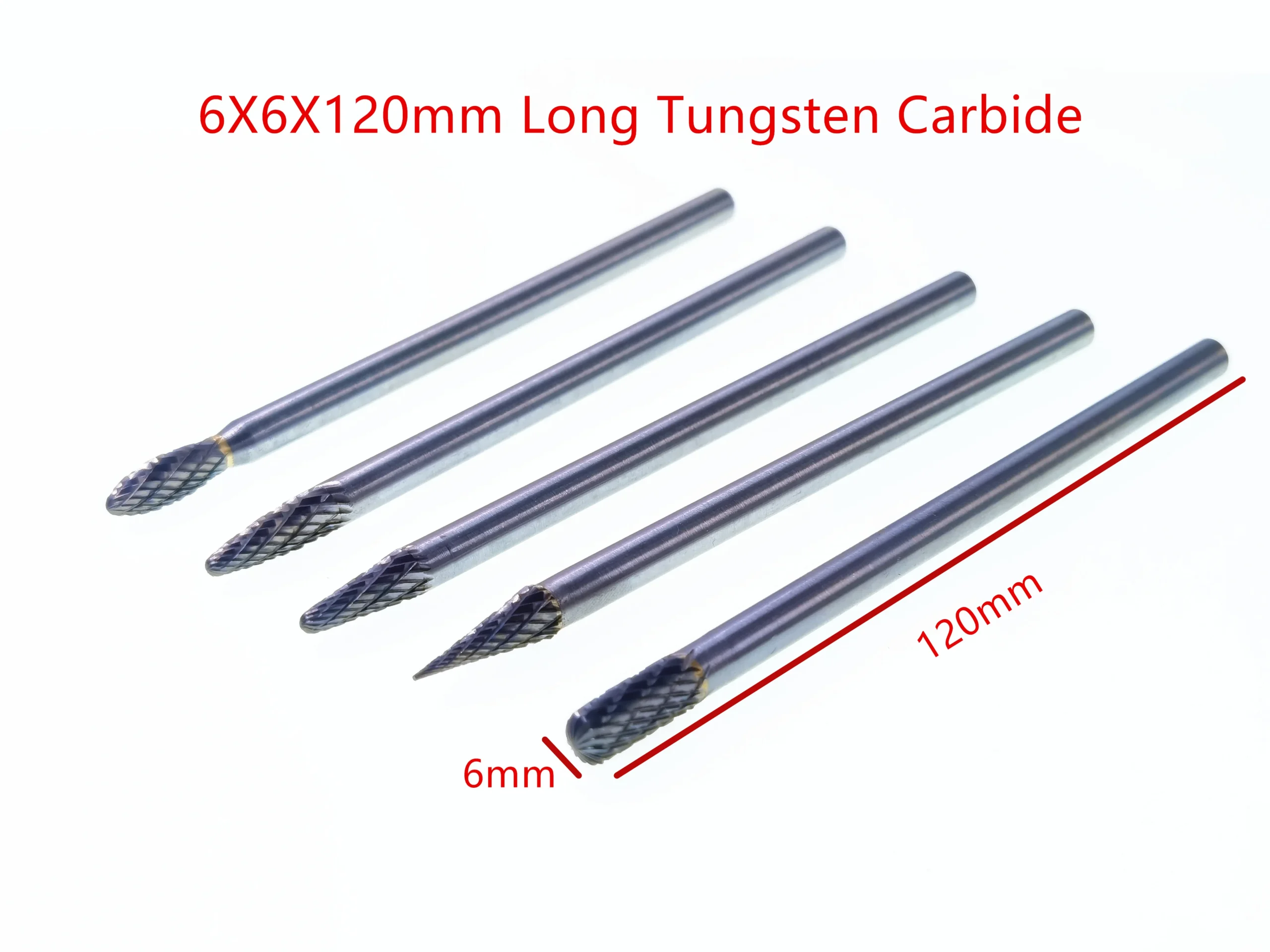1 szt. 6x6x120mm długie zadziory węglika wolframu do szlifowania stali dremel do szlifowania drewna 1 szt. 6x6x120mm długie zadziory węglika wolframu do szlifowania stali dremel do szlifowania drewna