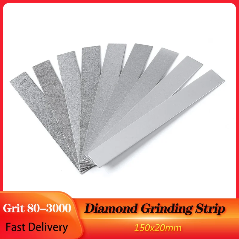 1 szt. 80-3000Grit diamentowy pasek szlifierski 150x20mm galwanicznie szmerglowy kamień do ostrzenia narzędzie… 1 szt. 80-3000Grit diamentowy pasek szlifierski 150x20mm galwanicznie szmerglowy kamień do ostrzenia narzędzie…
