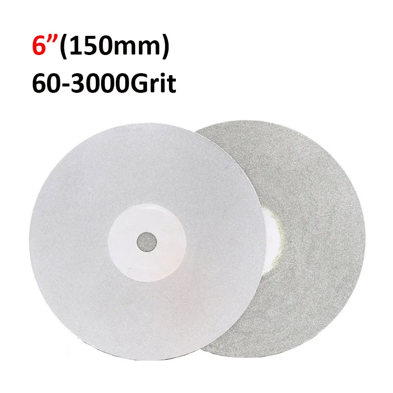 1 sztuk 6 ”150mm diamentowe powlekane płaskie okrążenie koła szlifowanie polski z dyskiem 60-3000 Grit Bore… 1 sztuk 6 ”150mm diamentowe powlekane płaskie okrążenie koła szlifowanie polski z dyskiem 60-3000 Grit Bore…