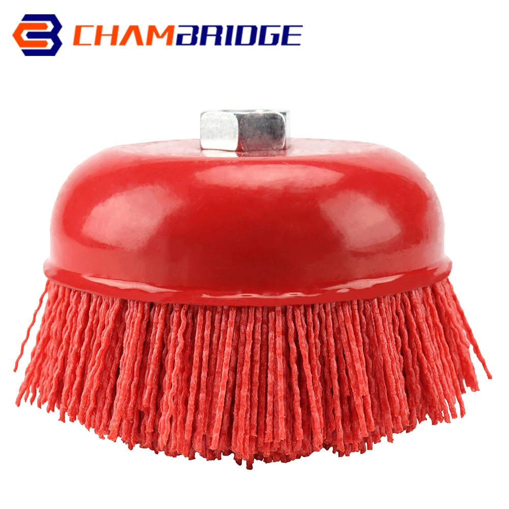 1 sztuka 150mm puchar Nylon szczotka ścierna koła Grit 80 stos polimer-ścierne dla 6 Cal szlifierka kątowa… 1 sztuka 150mm puchar Nylon szczotka ścierna koła Grit 80 stos polimer-ścierne dla 6 Cal szlifierka kątowa…