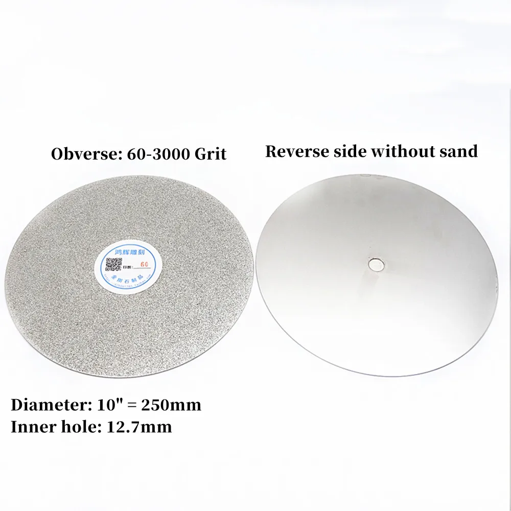 10 „Cal 250mm otwór wewnętrzny 12.7mm 60-3000 Grit diamentowe powlekane płaskie okrążenie lapidarium… 10 „Cal 250mm otwór wewnętrzny 12.7mm 60-3000 Grit diamentowe powlekane płaskie okrążenie lapidarium…