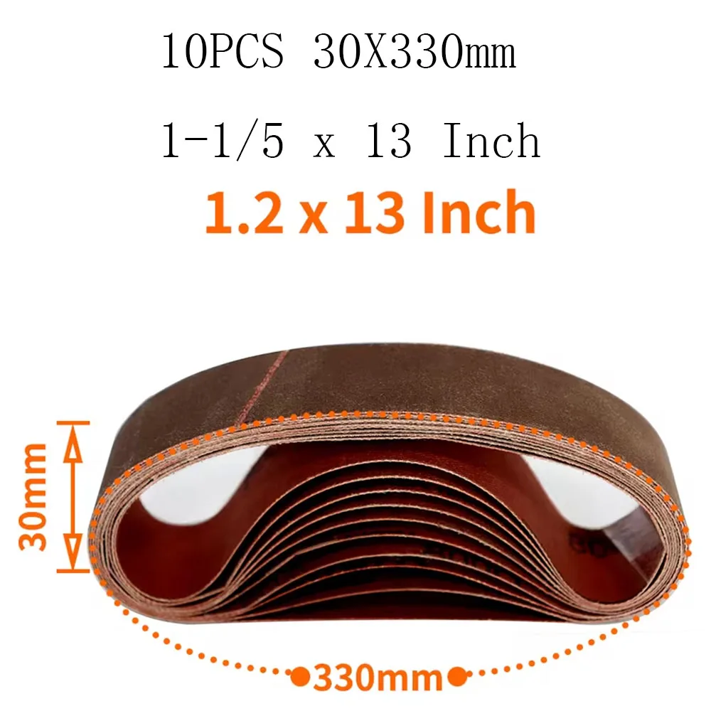 10 SZT. Pasów Ściernych 330x30mm, Tlenek Aluminium 40-1000 Różne Gradacje, Pasowe Pady Ścierne do Szlifierek… 10 SZT. Pasów Ściernych 330x30mm, Tlenek Aluminium 40-1000 Różne Gradacje, Pasowe Pady Ścierne do Szlifierek…
