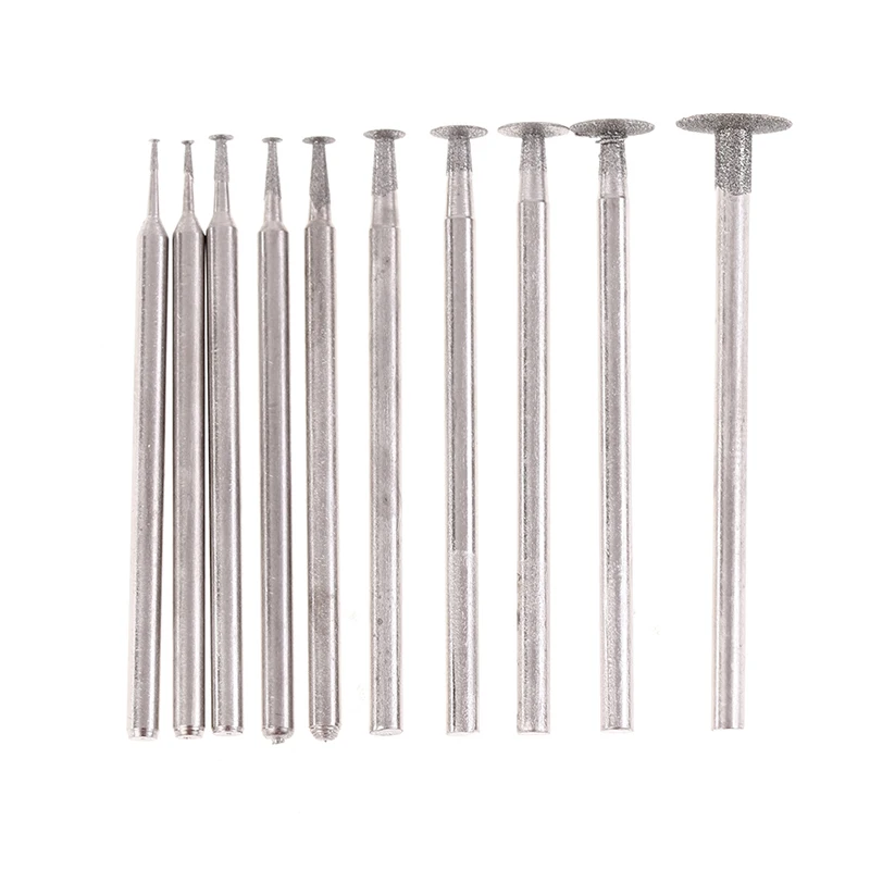 10 szt. Wiertło szlifierskie Dremel akcesoria 2.35mm ultracienka głowica T Shank diamentowy punkt kamień Jade… 10 szt. Wiertło szlifierskie Dremel akcesoria 2.35mm ultracienka głowica T Shank diamentowy punkt kamień Jade…