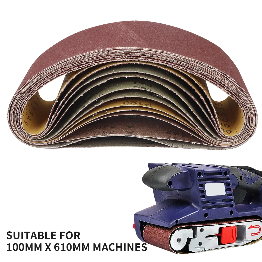 10 sztuk 100x610mm pasy szlifierskie 40-320 grys papier ścierny taśmy ścierne do szlifierki Power narzędzia… 10 sztuk 100x610mm pasy szlifierskie 40-320 grys papier ścierny taśmy ścierne do szlifierki Power narzędzia…