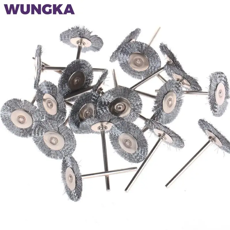 10 sztuk 2.35/3mm Shank Mini druciane szczotki tarczowe ze stali nierdzewnej szlifierka obrotowe akcesoria do… 10 sztuk 2.35/3mm Shank Mini druciane szczotki tarczowe ze stali nierdzewnej szlifierka obrotowe akcesoria do…