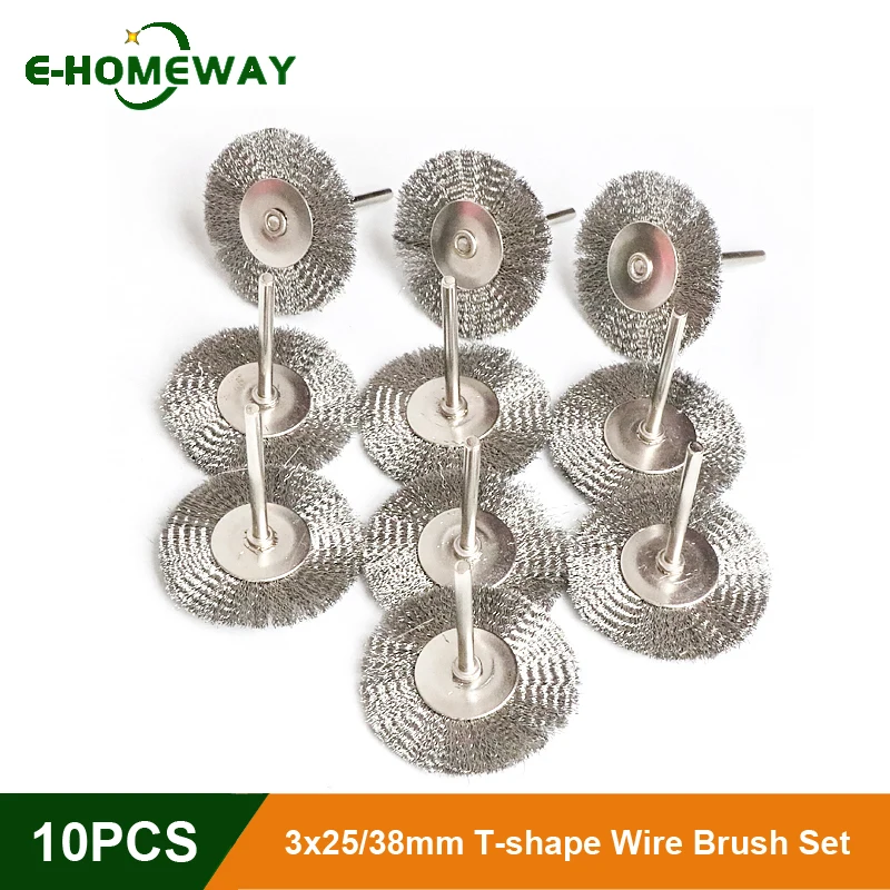 10 sztuk 25/38mm Mini obrotowe narzędzie do mosiężna szczotka ze stali nierdzewnej do polerowania koła… 10 sztuk 25/38mm Mini obrotowe narzędzie do mosiężna szczotka ze stali nierdzewnej do polerowania koła…