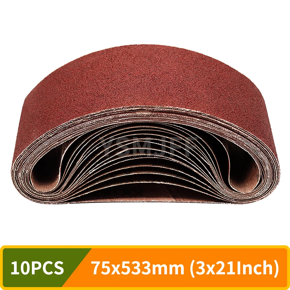 10 sztuk 533x75mm taśmy ścierne, 3 „x 21” 40-1000 Grit szlifierka tlenku glinu taśma szlifierska do… 10 sztuk 533x75mm taśmy ścierne, 3 „x 21” 40-1000 Grit szlifierka tlenku glinu taśma szlifierska do…