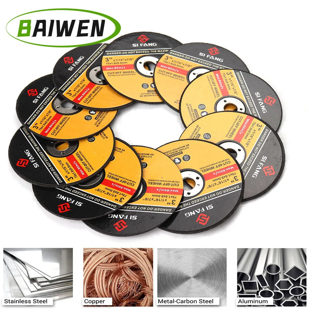 10 sztuk metalowe tarcze tnące 3 Cal 75mm odcięte koła tarcze szlifierskie szlifierka kątowa 10 sztuk metalowe tarcze tnące 3 Cal 75mm odcięte koła tarcze szlifierskie szlifierka kątowa