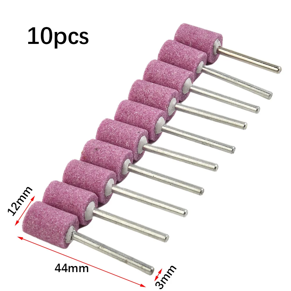 10 sztuk montowany zestaw głowic szlifierskich 12mm ścierna tarcza polerska bity Shank do szlifierki Dremel…