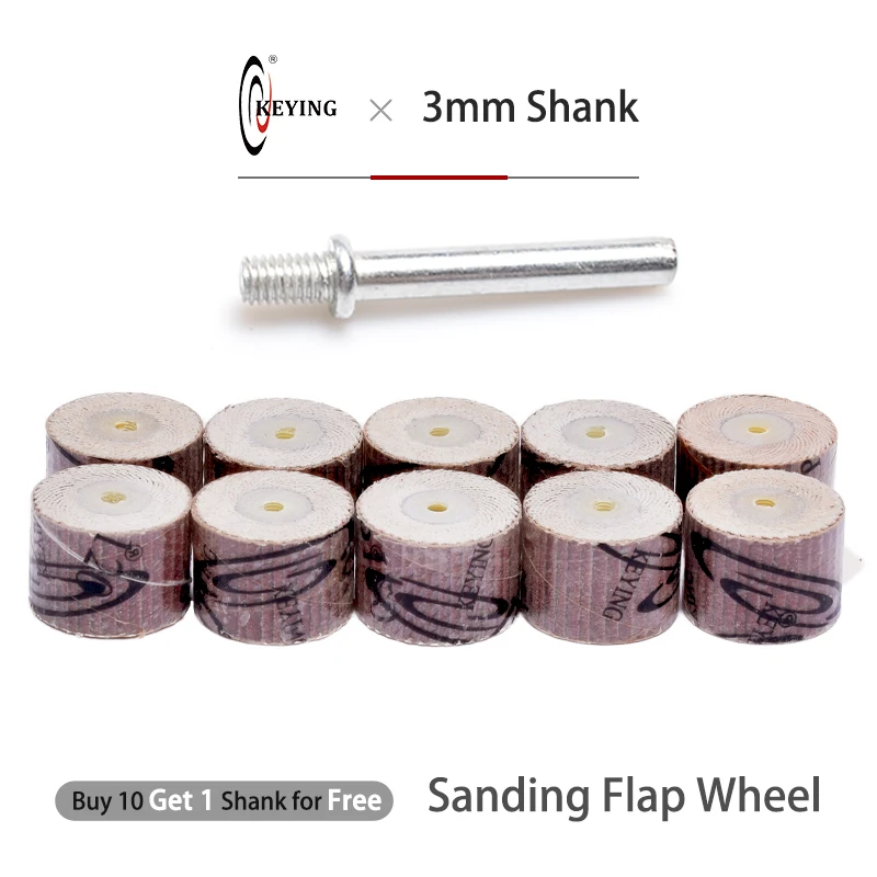 10 sztuk ścierne ściernica listkowa do 3mm Shank akcesoria Dremel papier ścierny szlifowanie ściernica…