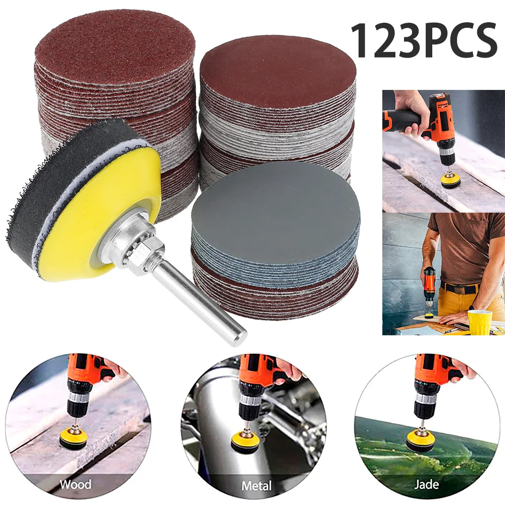 120 szt. 50mm asortyment papieru ściernego 60-3000 zestaw podkładek szlifierskich o ziarnistości 2 cale do… 120 szt. 50mm asortyment papieru ściernego 60-3000 zestaw podkładek szlifierskich o ziarnistości 2 cale do…