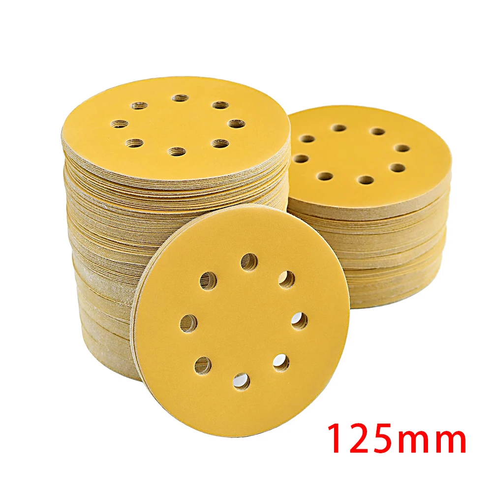 125mm 5 cali 8 otworów żółty papier ścierny, szlifowanie do dysz szlifierka samochodowa obróbka drewna… 125mm 5 cali 8 otworów żółty papier ścierny, szlifowanie do dysz szlifierka samochodowa obróbka drewna…