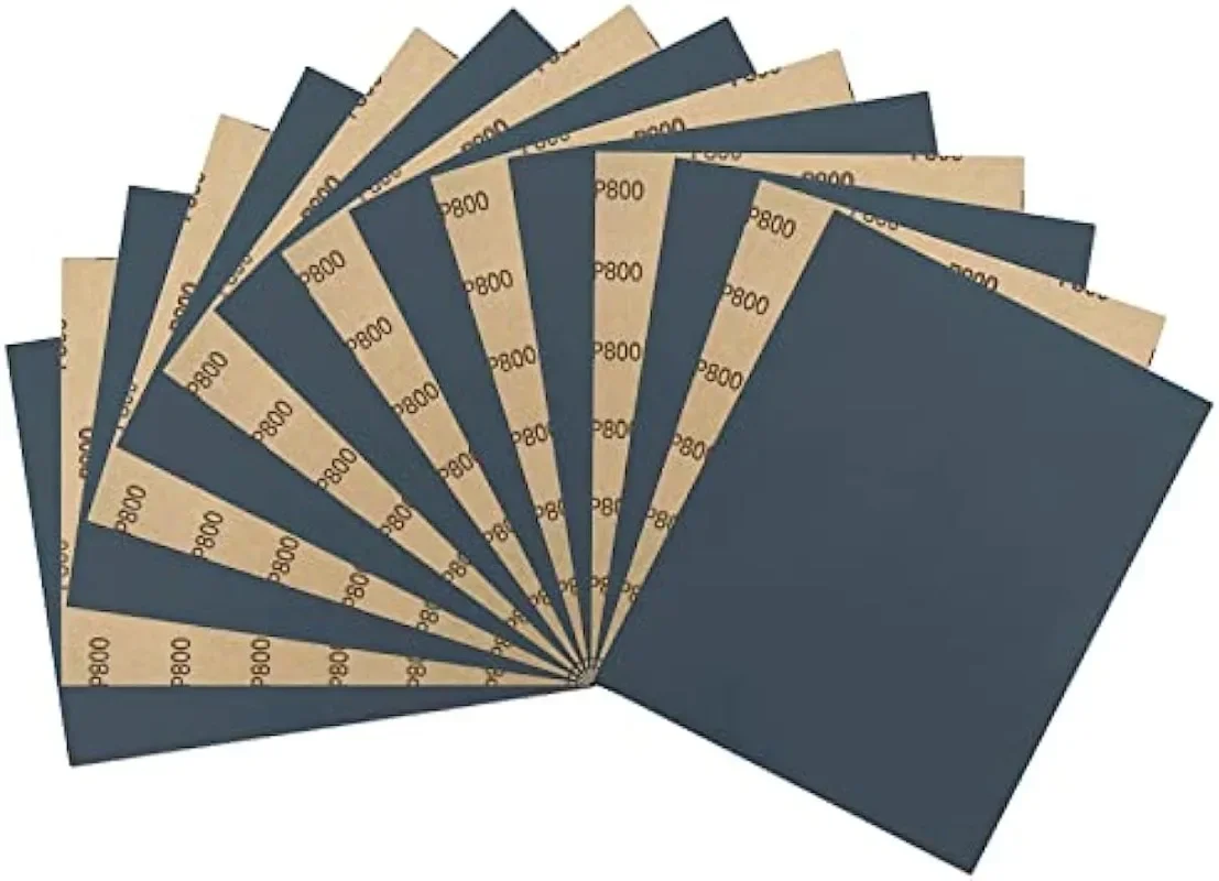 15 sztuk 9 x 11 cali Wodoodporny papier ścierny na mokro i sucho Arkusze papieru ściernego z węglika krzemu do… 15 sztuk 9 x 11 cali Wodoodporny papier ścierny na mokro i sucho Arkusze papieru ściernego z węglika krzemu do…