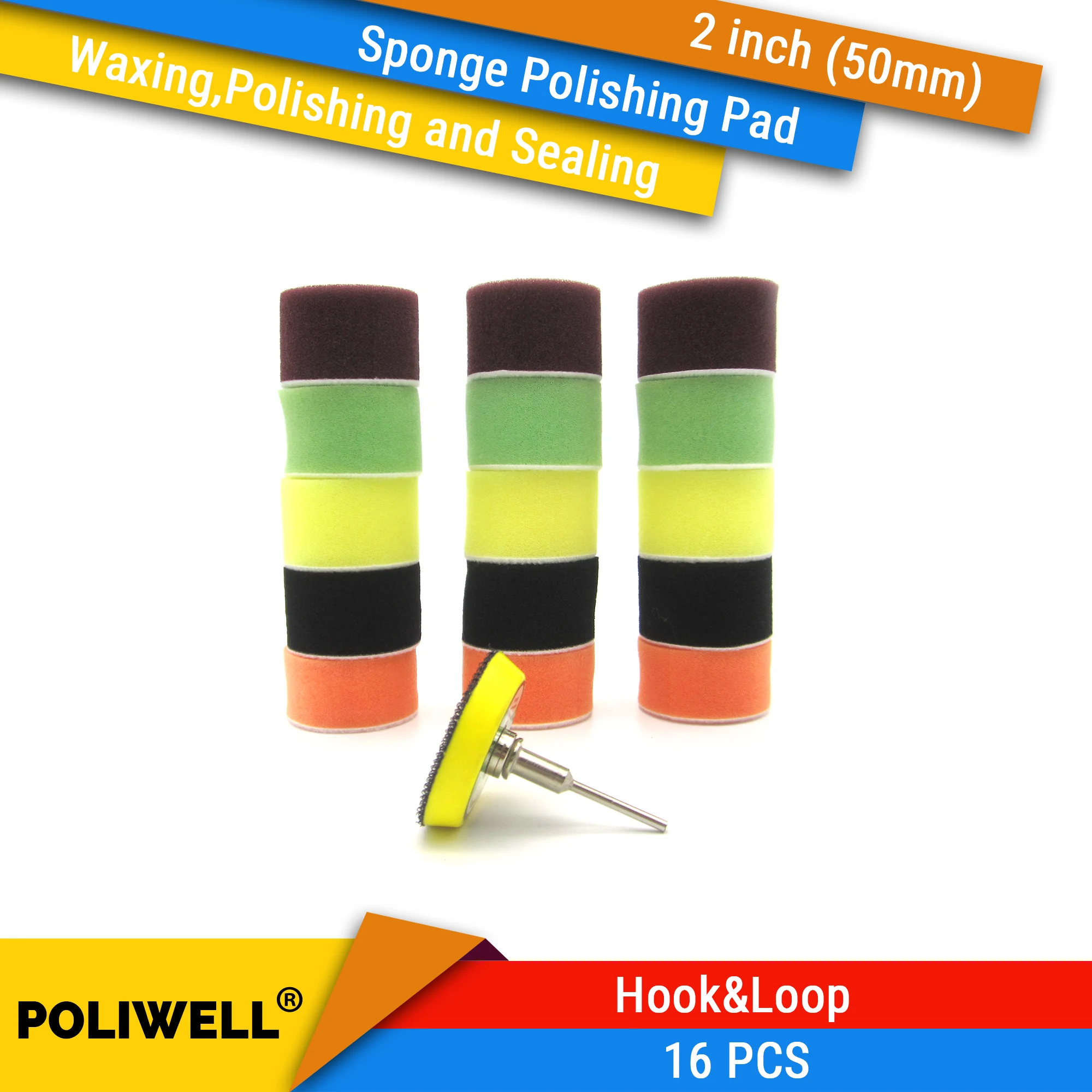 16 SZTUK 2-calowa gąbkowa nakładka polerska 50 mm i nakładka szlifierska z trzpieniem 3 mm Gwint M6 do… 16 SZTUK 2-calowa gąbkowa nakładka polerska 50 mm i nakładka szlifierska z trzpieniem 3 mm Gwint M6 do…