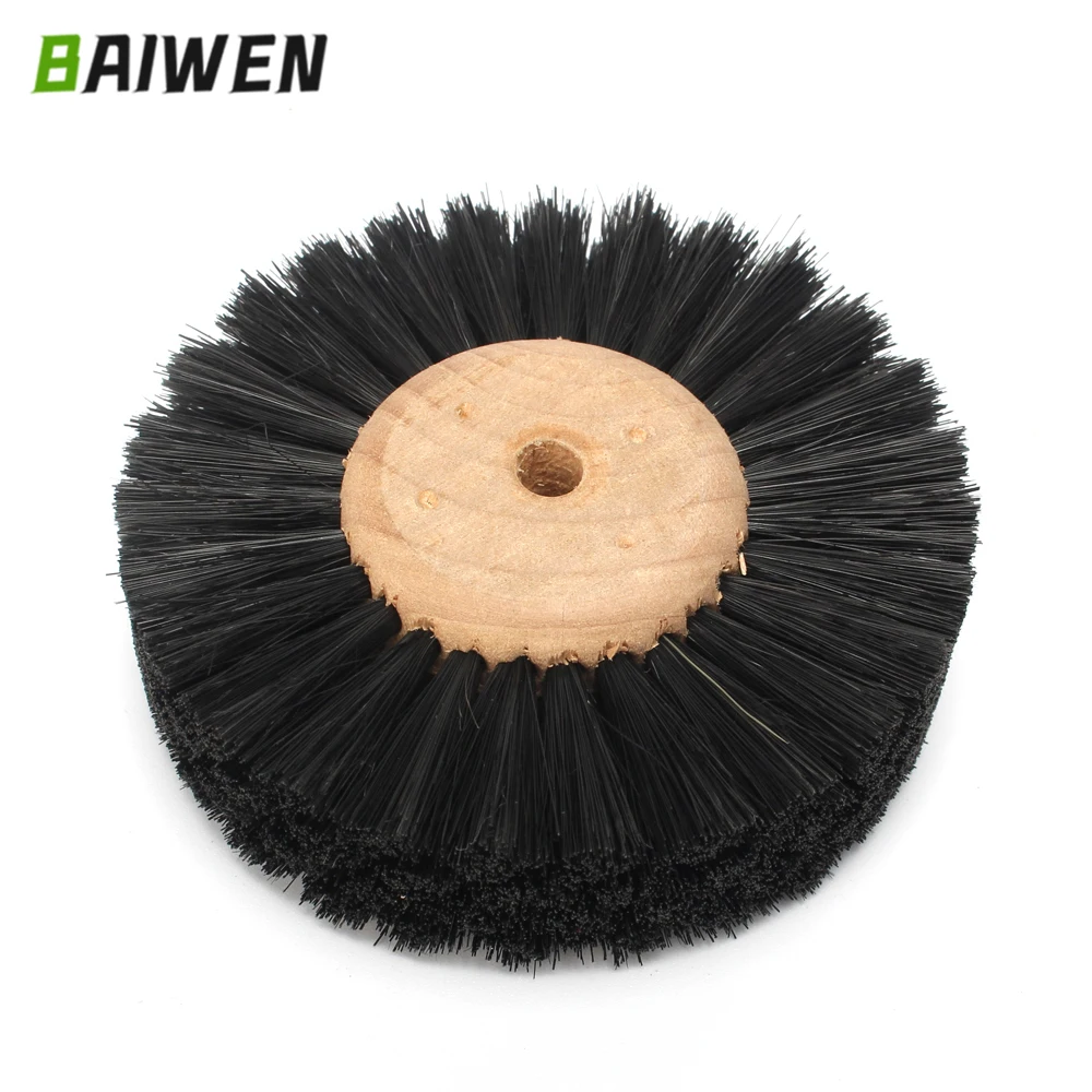 1PC tarcza szlifierska z drutu ściernego nylonowa szczotka do polerowania czarne włosie szczotka ścierna do… 1PC tarcza szlifierska z drutu ściernego nylonowa szczotka do polerowania czarne włosie szczotka ścierna do…