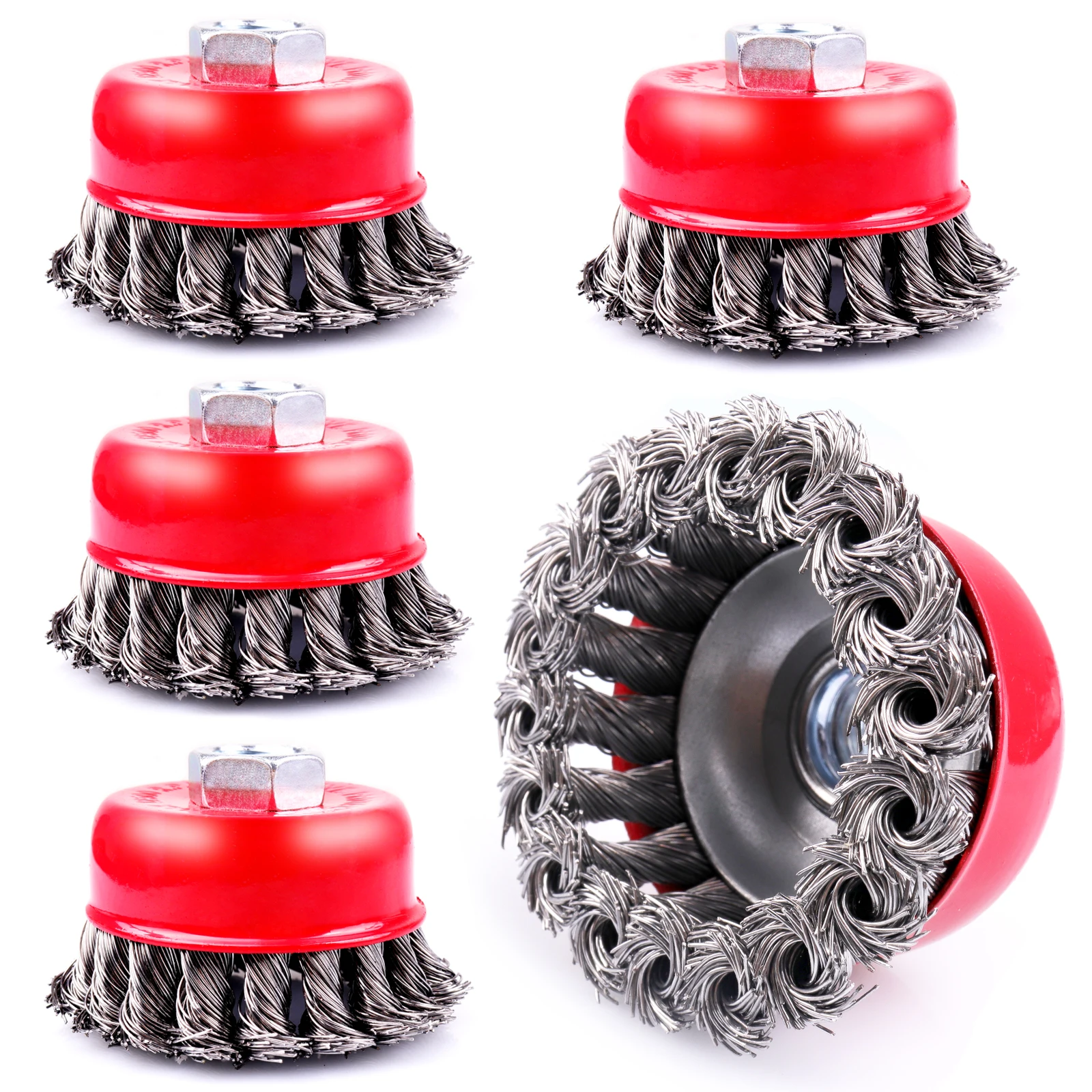1pc Twisted Steel Wire Wheel Brush Strong Paint Remove Rotary Twist Knot Deburring 3inch/4inch/5inch For Metal… 1pc Twisted Steel Wire Wheel Brush Strong Paint Remove Rotary Twist Knot Deburring 3inch/4inch/5inch For Metal…