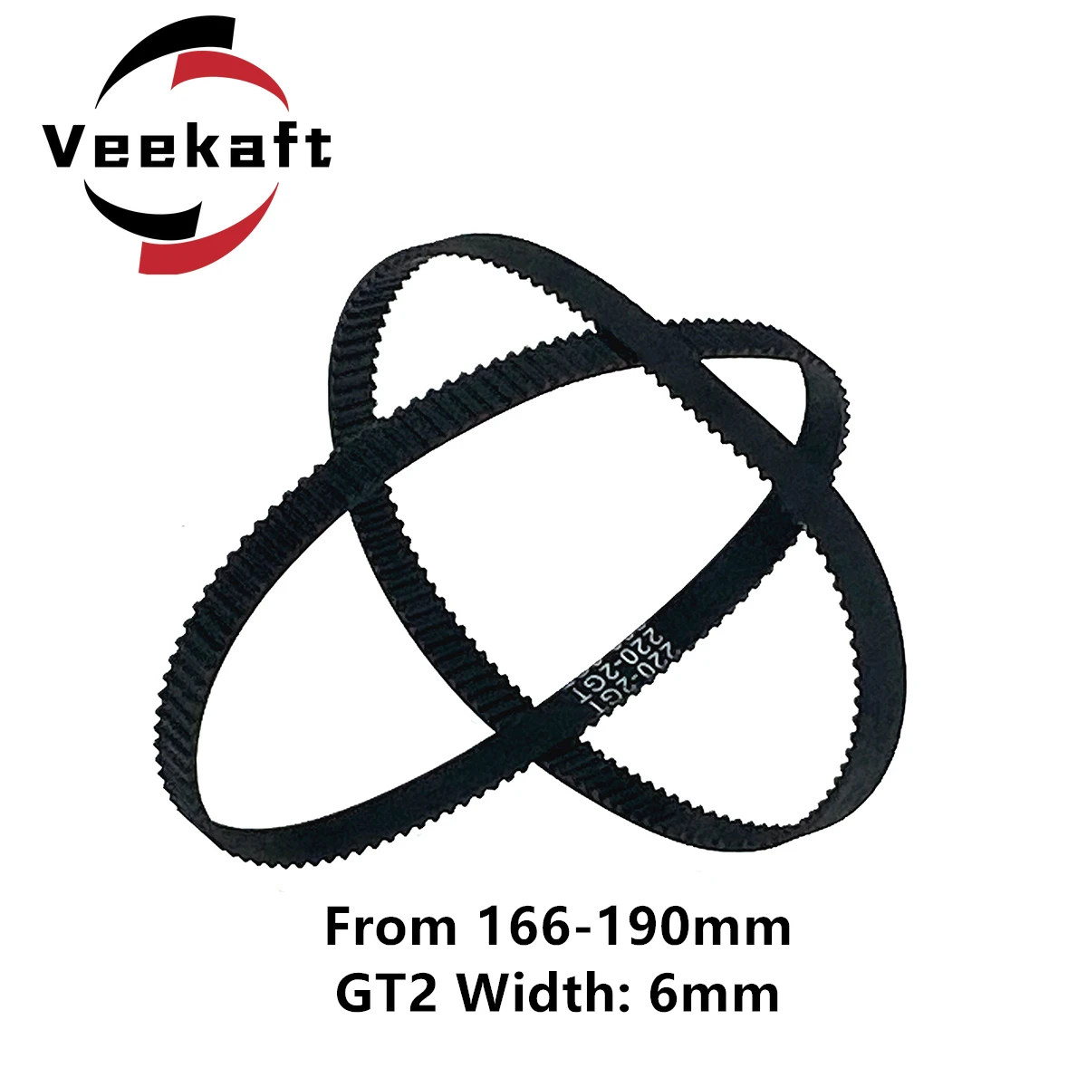 1szt Części do drukarek 3D GT2 6mm Gumowy pasek rozrządu z zamkniętą pętlą 162 164 166 168 170 172 174 176 178…