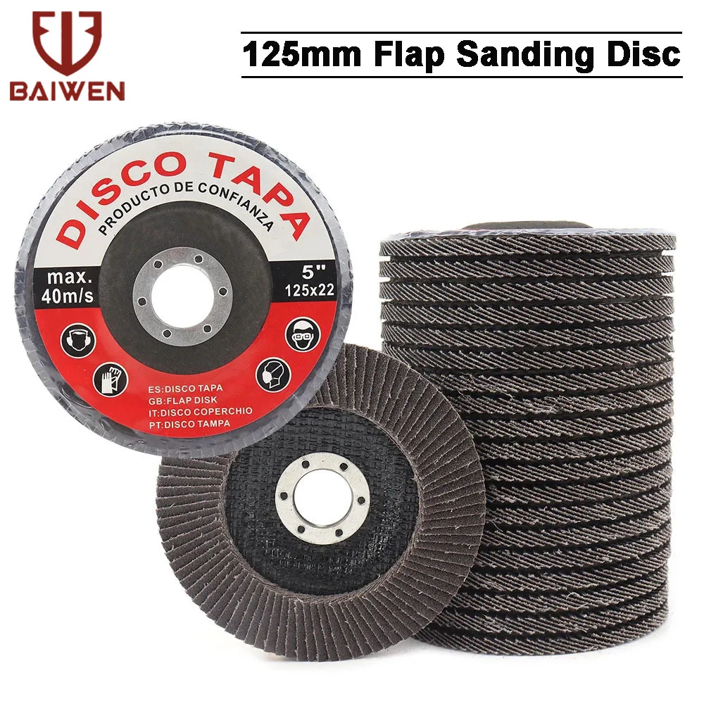 2-10 sztuk tarcze listkowe 125mm tarcze szlifierskie 60/80 ziarnistość tarcze szlifierskie ostrza narzędzia… 2-10 sztuk tarcze listkowe 125mm tarcze szlifierskie 60/80 ziarnistość tarcze szlifierskie ostrza narzędzia…