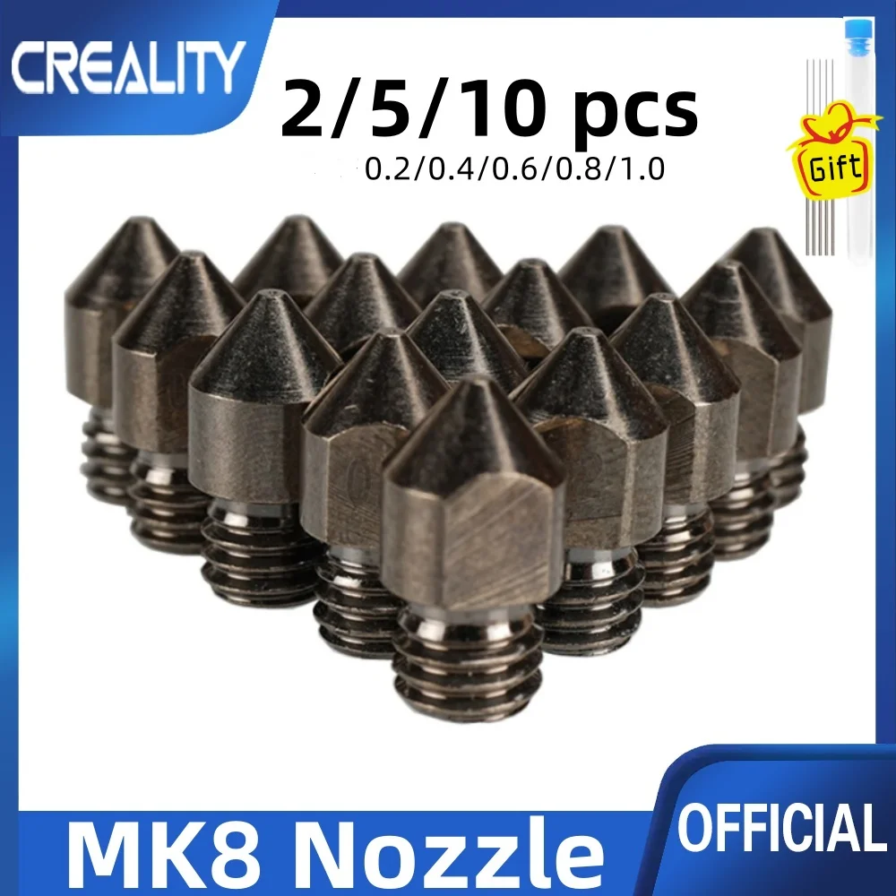 2/5/10 SZTUK MK8 Dysze ze stali hartowanej 0,2 0,4 0,6 0,8 1,0 mm Gwint M6 1,75 mm Filament do drukarek 3D…