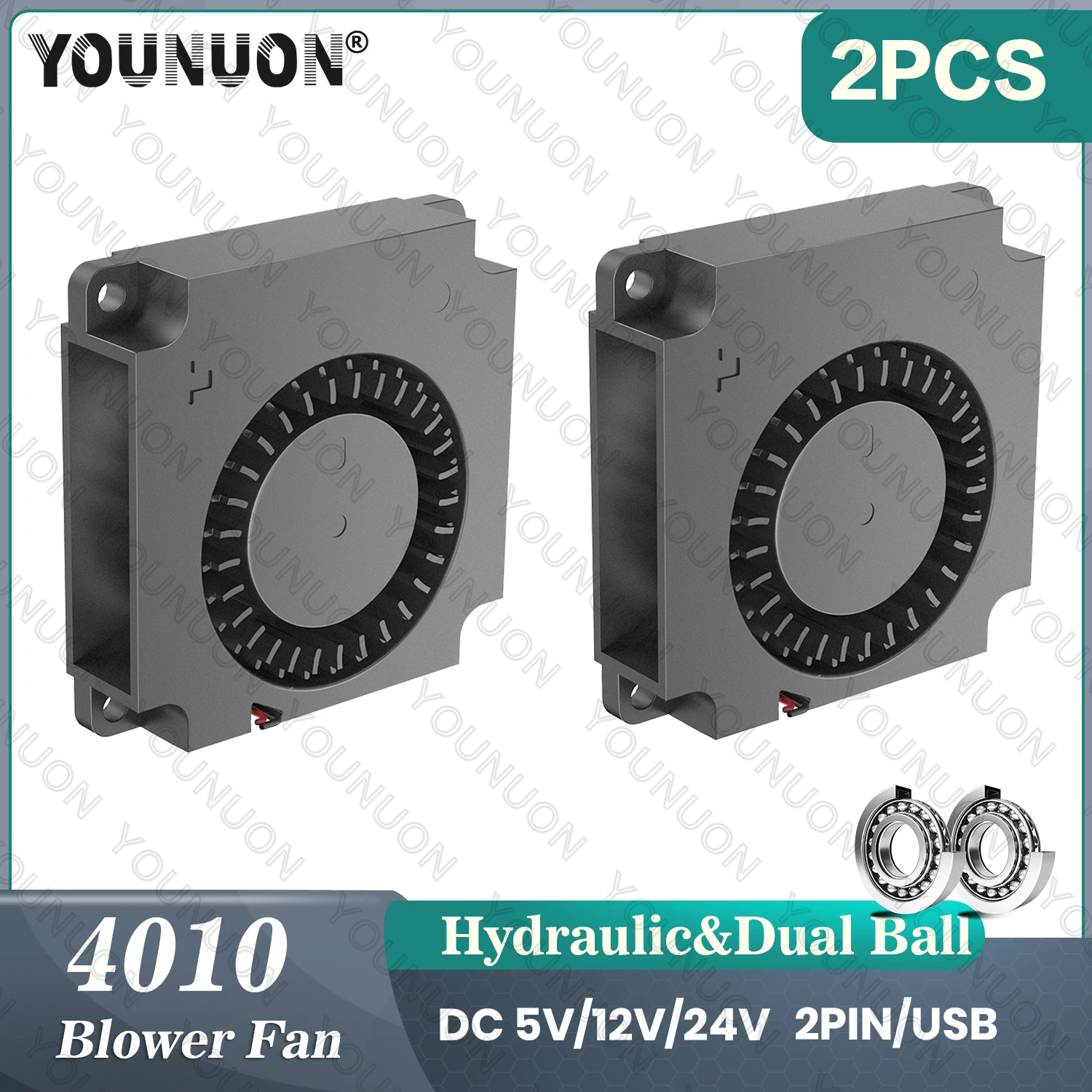 2 SZTUK 40mm 4cm Wentylator drukarki 3D 5V 12V 24V 4010 Dmuchawa drukarki Akcesoria chłodzące Wentylator…