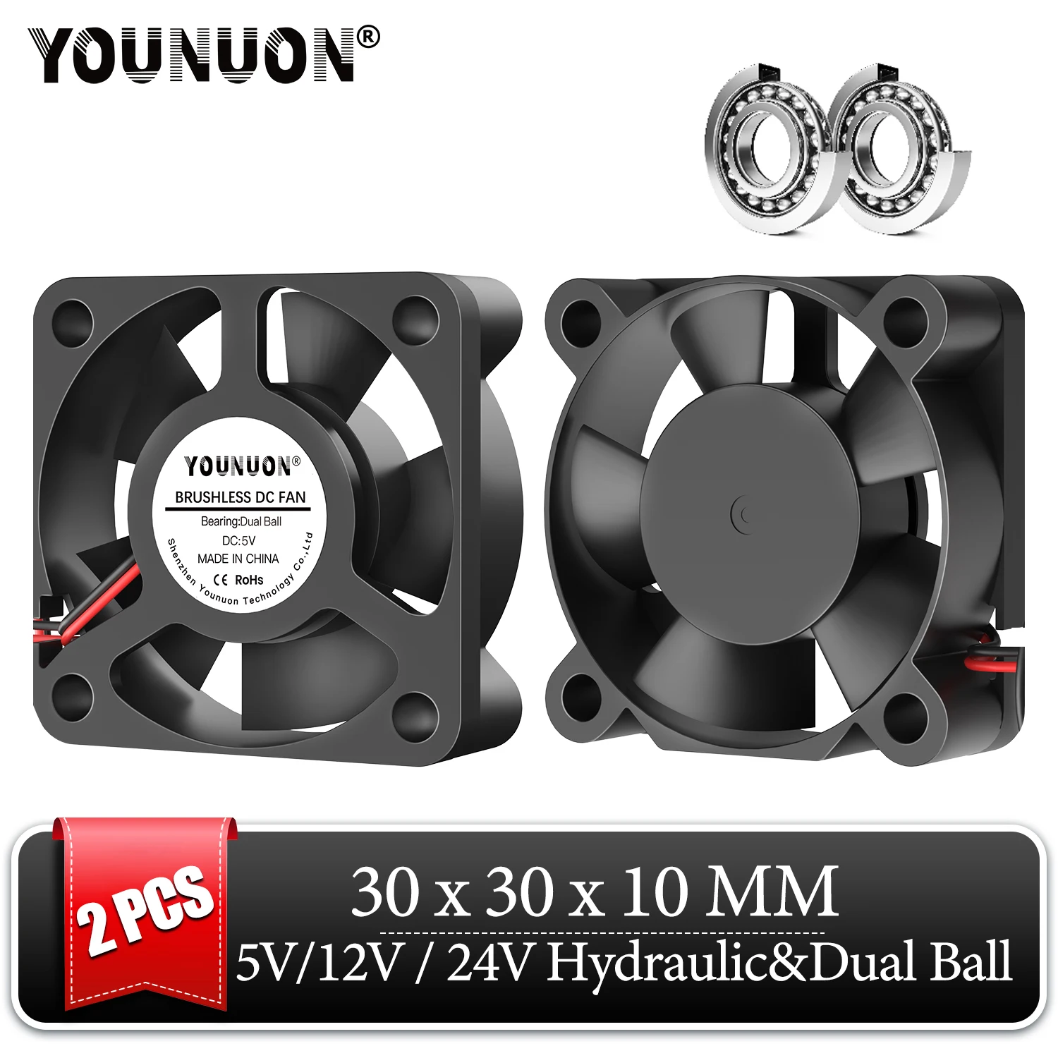 2 sztuki Wentylator do drukarki 3D 3010 30MM 30*30*10MM 3cm Wentylator karty graficznej Wentylator chłodzący… 2 sztuki Wentylator do drukarki 3D 3010 30MM 30*30*10MM 3cm Wentylator karty graficznej Wentylator chłodzący…