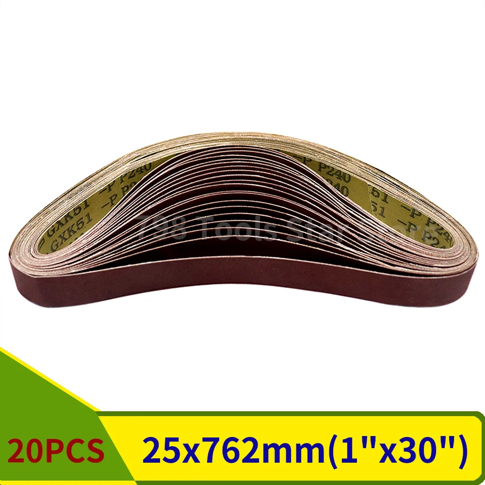 20 szt. 25x762mm taśma szlifierska polerowanie metalu szlifowanie drewna, 1 „x 30” taśma ścierna P40-1000…
