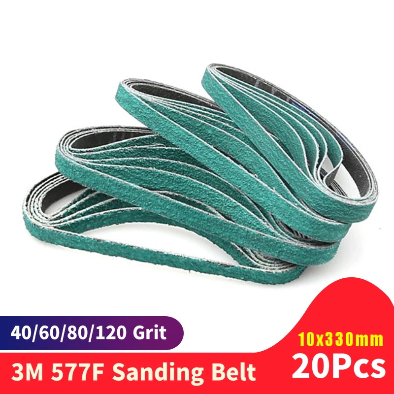 20 SZT. Z/A 577F 330*10MM Taśma Ścierna Do Metalu Do Szlifierki Taśmowej Opcjonalna Mini Wersja Rozmiar 40 #…