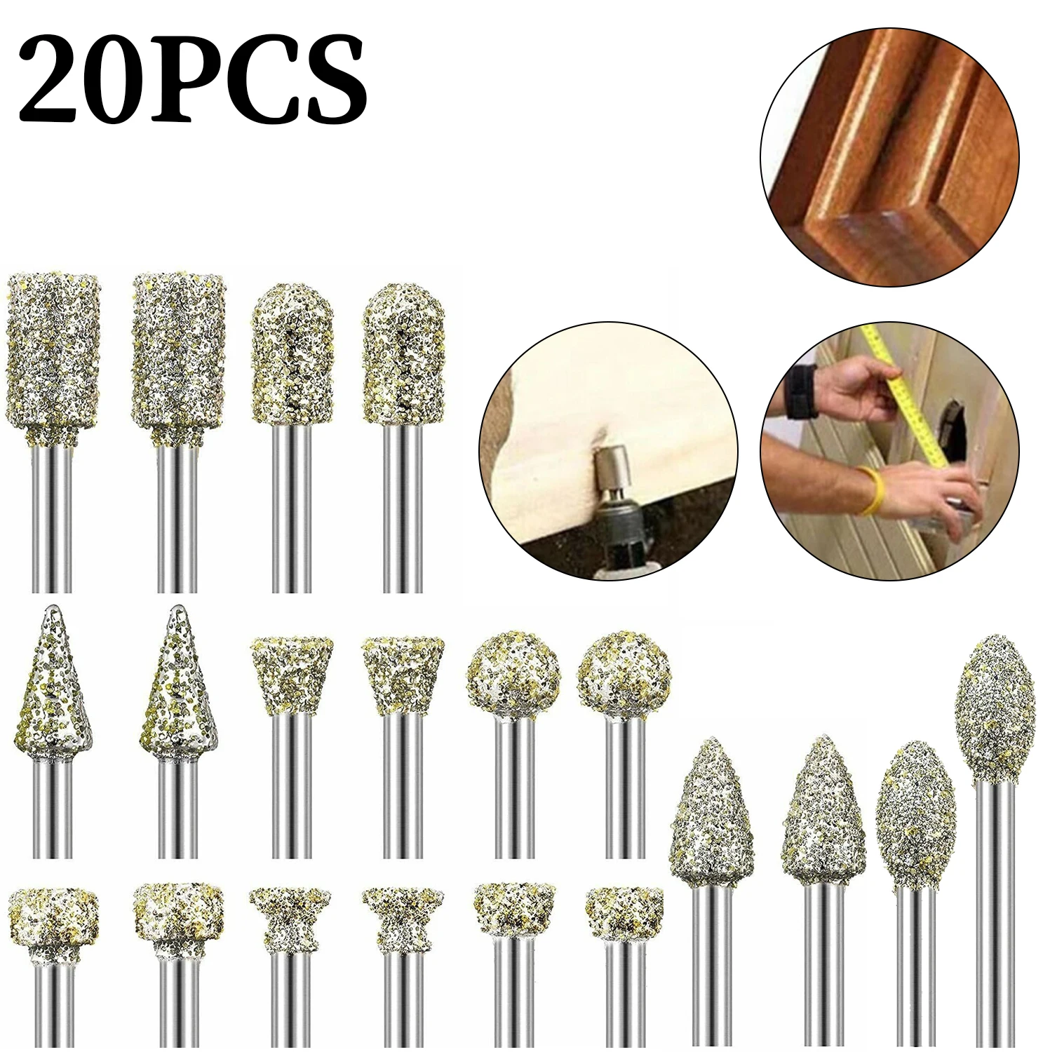 20 sztuk 3mm Shank akcesoria Dremel diamentowe głowice szlifierskie Mini wiertła zadziory zestaw bitów do… 20 sztuk 3mm Shank akcesoria Dremel diamentowe głowice szlifierskie Mini wiertła zadziory zestaw bitów do…