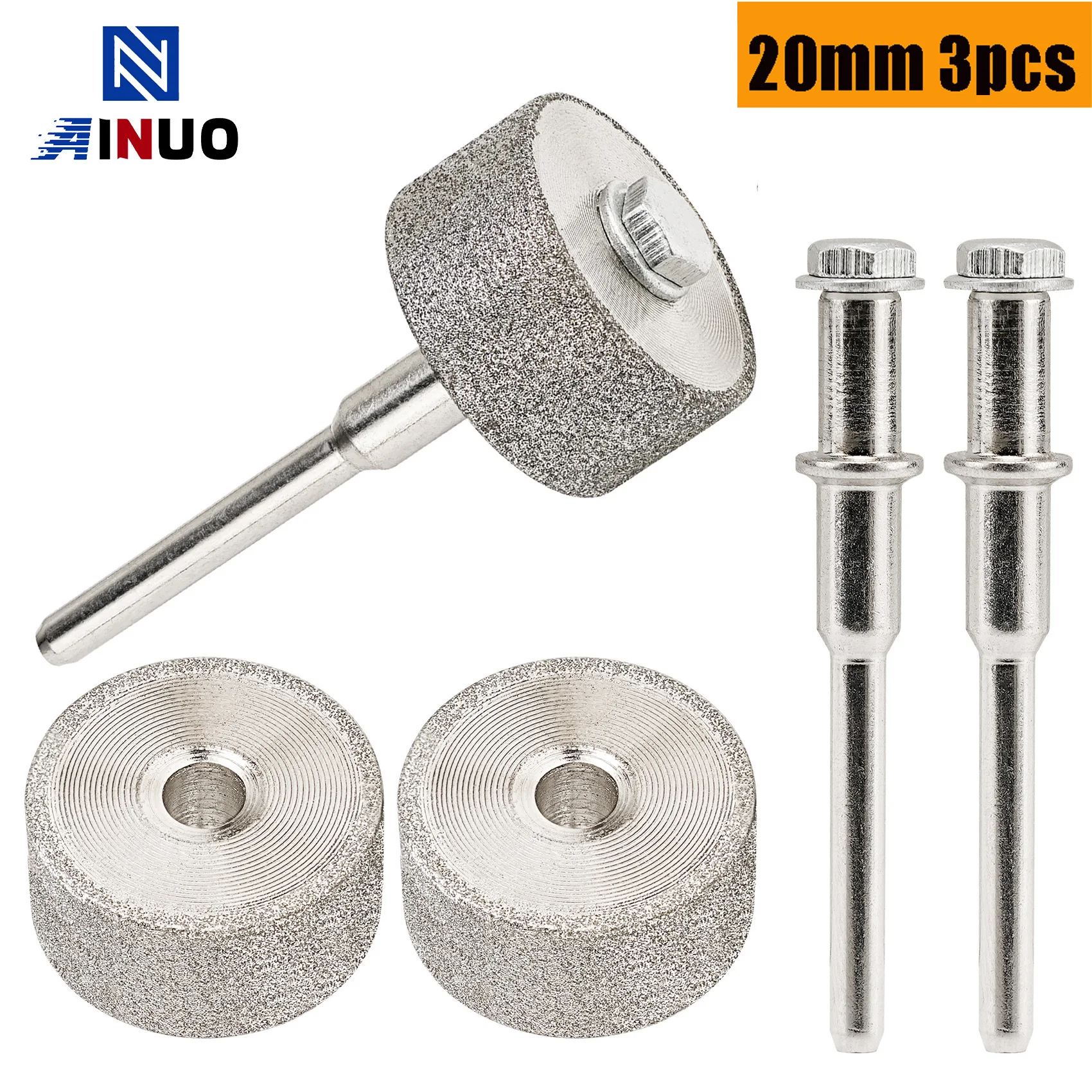 20mm Mini ściernica diamentowa końcówki szlifierskie 1/8 „trzpień Dremel narzędzie obrotowe do drewna… 20mm Mini ściernica diamentowa końcówki szlifierskie 1/8 „trzpień Dremel narzędzie obrotowe do drewna…