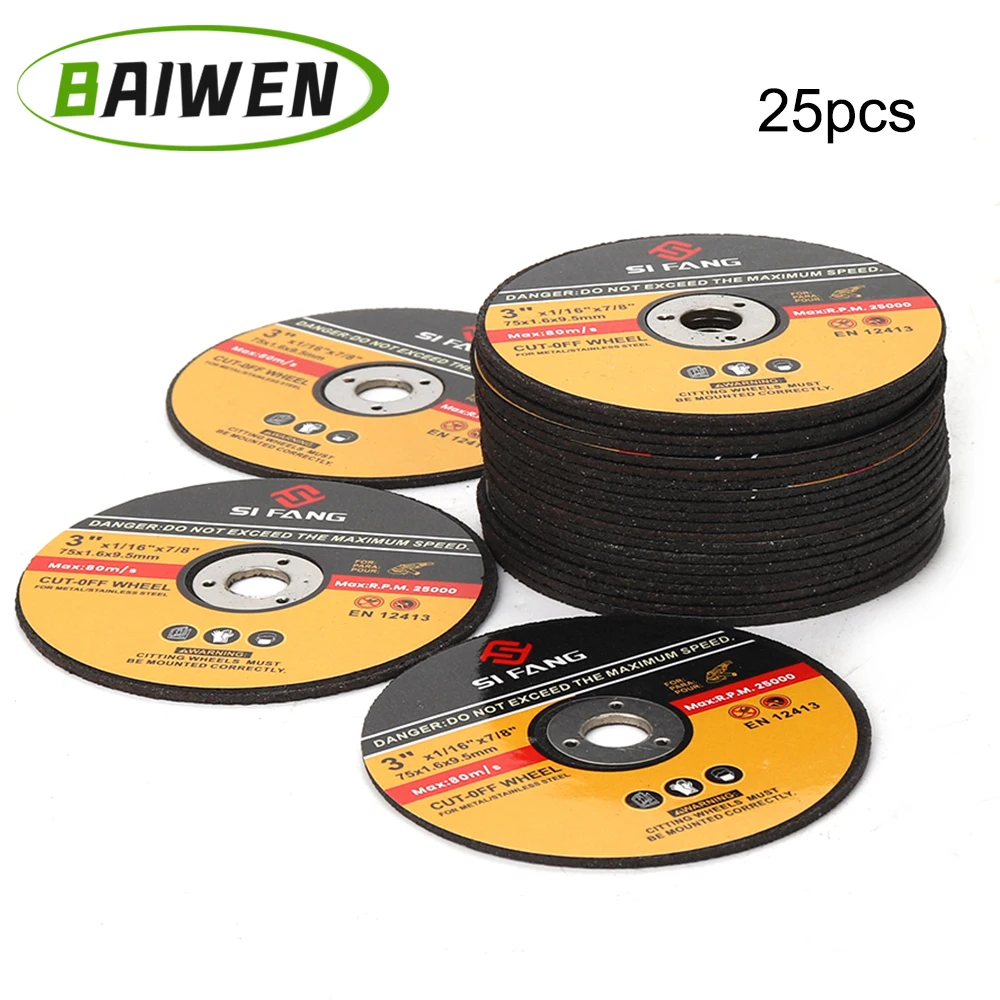 25 szt. Mini tarcza tnąca 3 ”75mm żywica ściernica brzeszczoty do pił szlifierka narzędzie do cięcia metalu 25 szt. Mini tarcza tnąca 3 ”75mm żywica ściernica brzeszczoty do pił szlifierka narzędzie do cięcia metalu