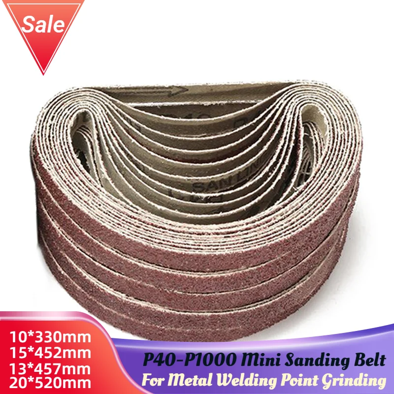 25 sztuk 10*330mm/13*457mm/15*452mm/20*520mm ścierne pasy szlifierskie szlifierka 40-1000 grys do drewna…