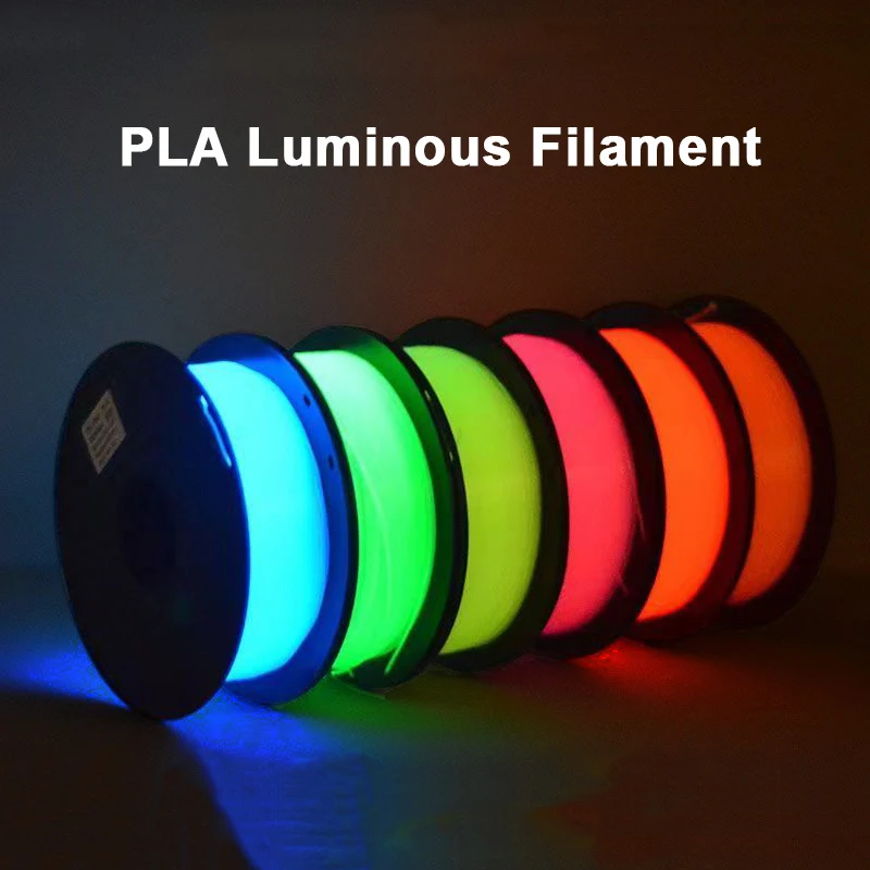 250g Filament PLA Luminous Red, tęczowy, nocny róż, Luminous Blue do druku 3D PLA, przewód do druku 3D…