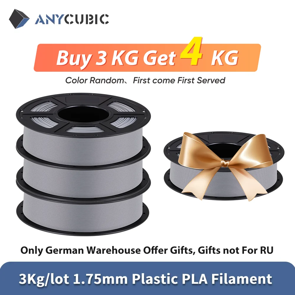 3 kg/partia ANYCUBIC 1,75 mm plastikowy żarnik PLA do drukarki 3D FDM 1 kg/rolka materiały eksploatacyjne…