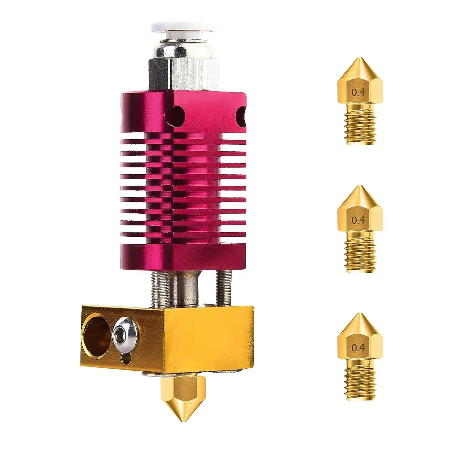 3 zestawy wytłaczarek do drukarek 3D Hotend + 3 dysze MK8 0,4 mm odpowiednie do CR-10, CR10, CR10S, Ender 3…
