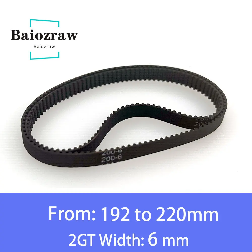 3D części drukarki GT2 6mm pętla zamknięta gumowy pasek rozrządu 192 194 196 198 200 202 204 206 208 210 212…