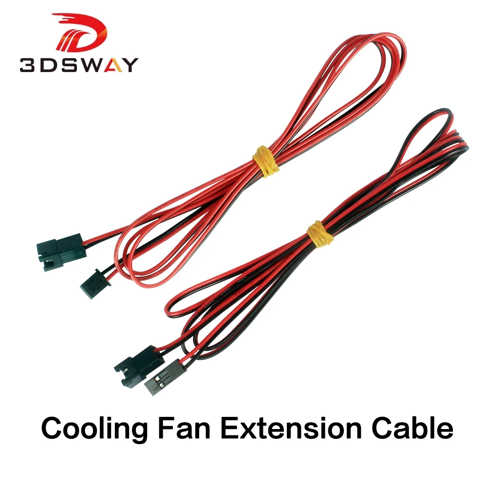 3DSWAY części drukarki 3D przedłużacz wentylatora chłodzącego 2pin XH2.54 linia połączeniowa wydłuż drut…