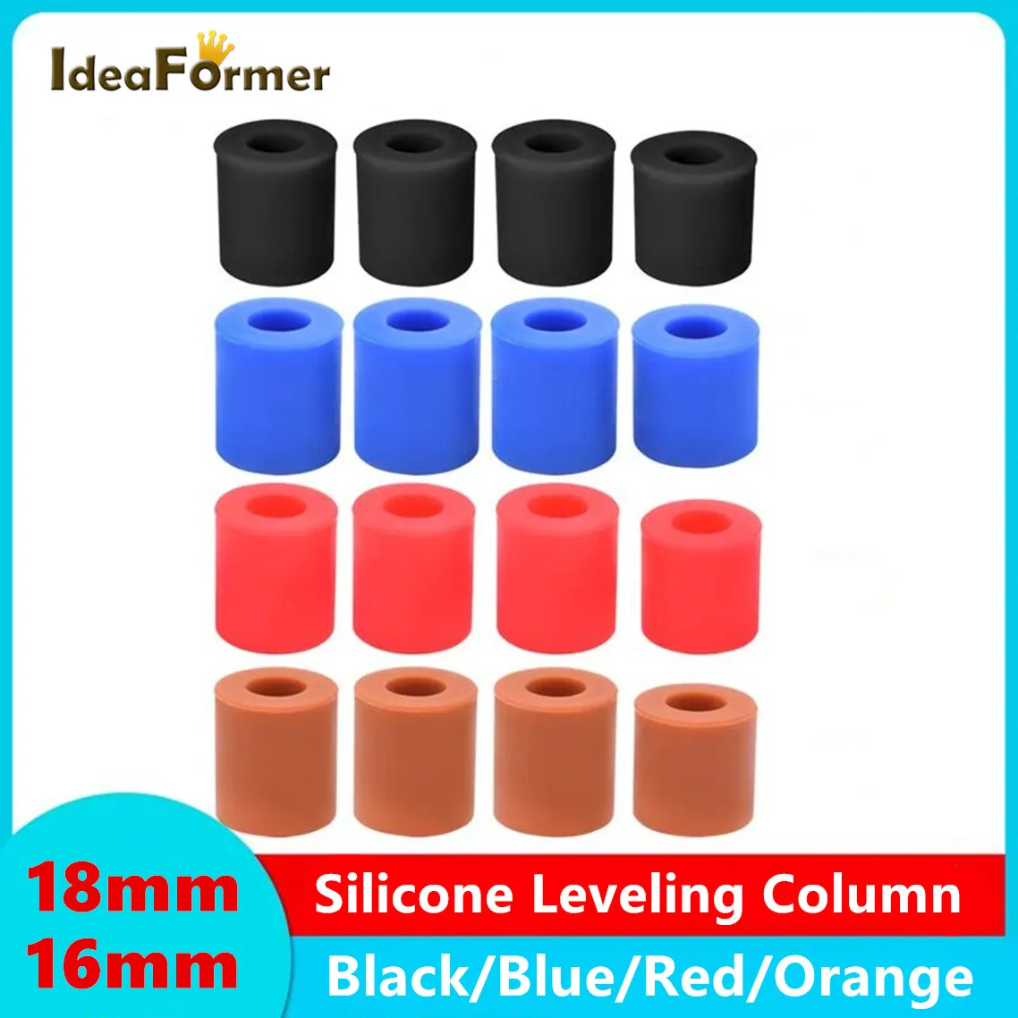 4/8/20szt Silikonowa kolumna poziomująca gorącego łóżka 18mm 16mm do Ender 3 CR10 CR10S Solid Spacer Platform… 4/8/20szt Silikonowa kolumna poziomująca gorącego łóżka 18mm 16mm do Ender 3 CR10 CR10S Solid Spacer Platform…