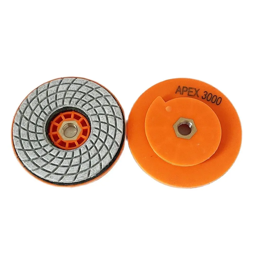 4-calowa 100 mm M14 Snail Lock Diamentowa nakładka do polerowania na mokro do szlifowania marmuru Granit… 4-calowa 100 mm M14 Snail Lock Diamentowa nakładka do polerowania na mokro do szlifowania marmuru Granit…