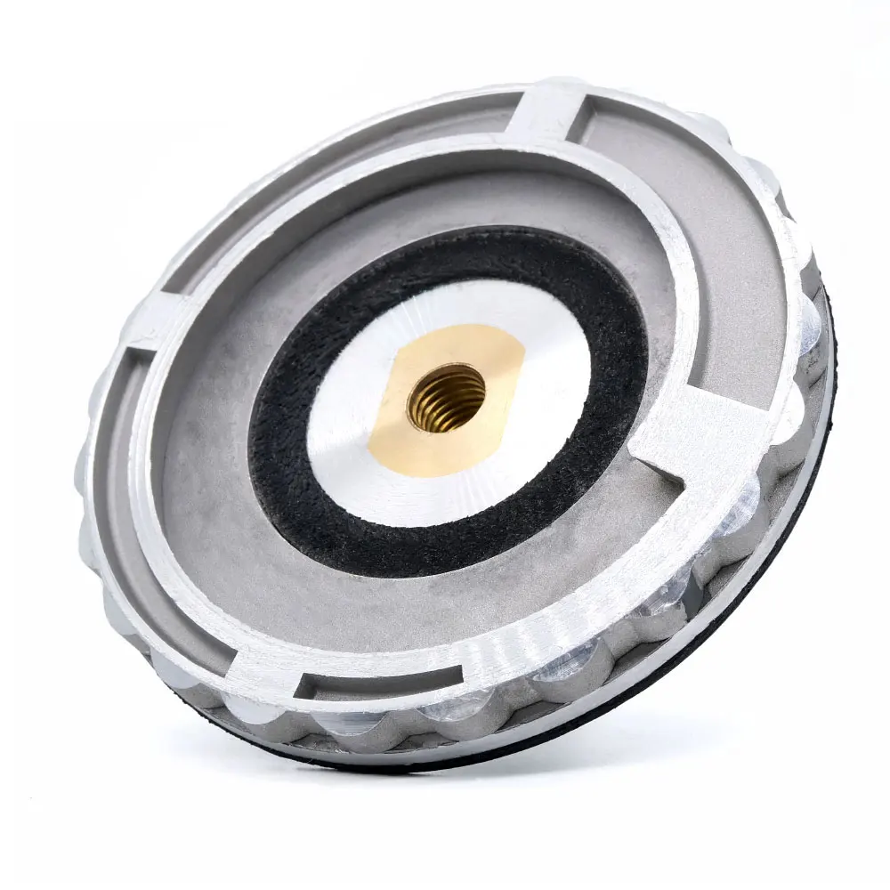 5 Cal aluminium Snail Lock Backer Pad 125mm gumowy Adapter podkładka do polerki M14 do diamentowej krawędzi…