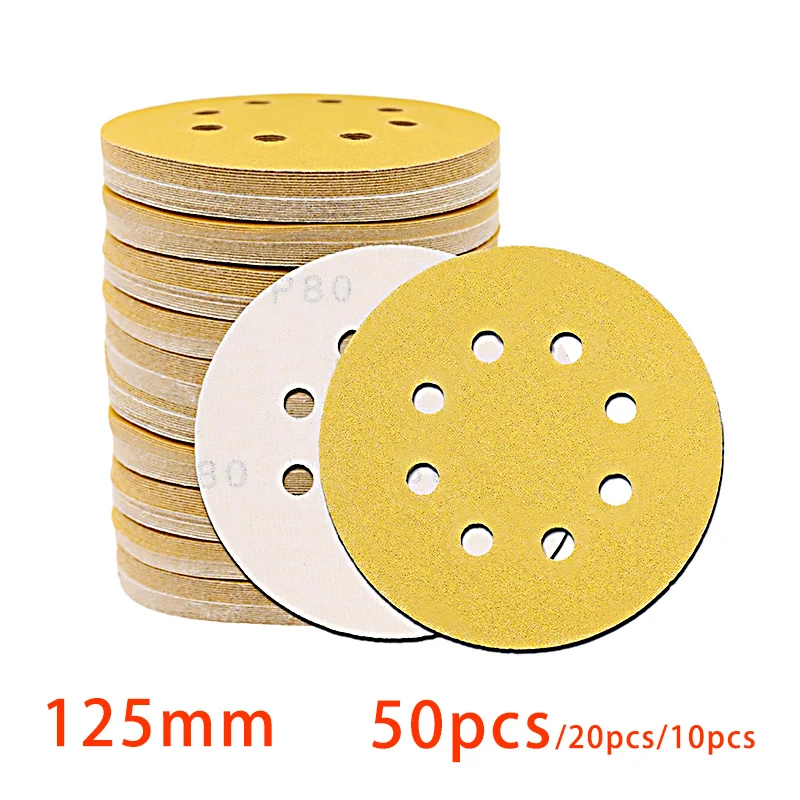 5 cali 8 otworów 125mm żółty papier ścierny, szlifowanie do dysz szlifierka do obróbki drewna samochód… 5 cali 8 otworów 125mm żółty papier ścierny, szlifowanie do dysz szlifierka do obróbki drewna samochód…