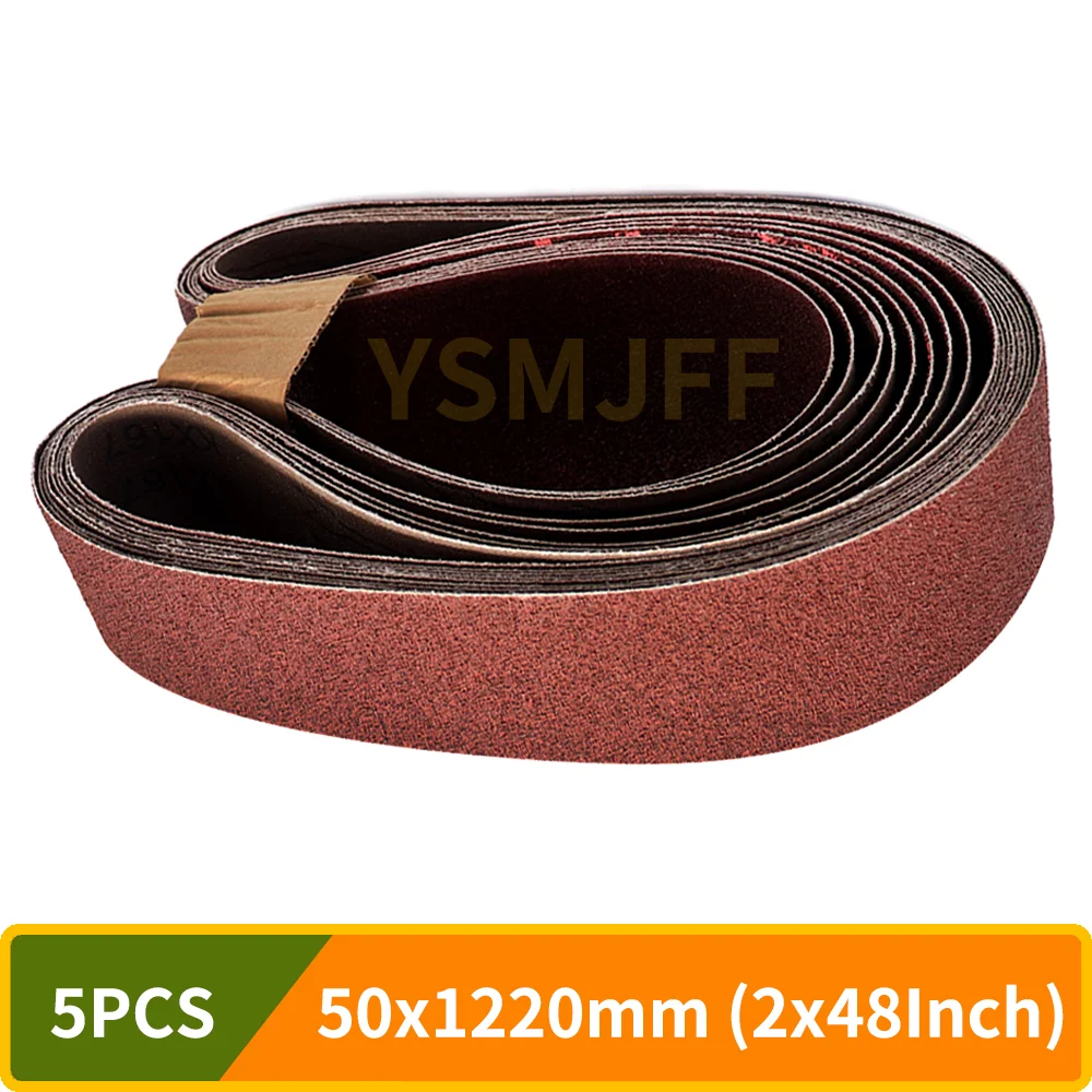 5 szt. 1220*50mm pasy szlifierskie do szlifierki taśmowej 2 ”* 48” 40-1000 różne ziarno pas ścierny do…