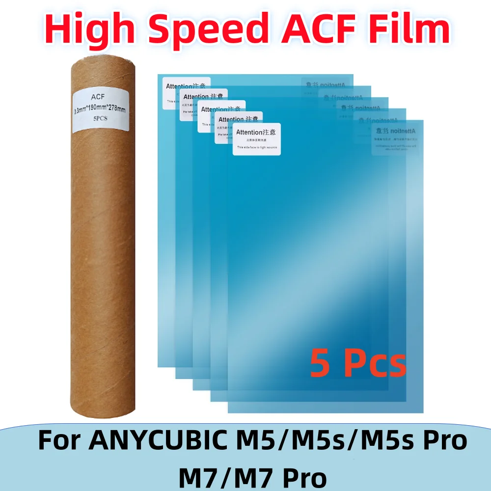5 szt. folii ACF 10,1 cala 278x190x0,3mm do drukarek 3D ANYCUBIC Photon Mono M5s M5 Pro M7 Pro M5 M7 z żywicą… 5 szt. folii ACF 10,1 cala 278x190x0,3mm do drukarek 3D ANYCUBIC Photon Mono M5s M5 Pro M7 Pro M5 M7 z żywicą…