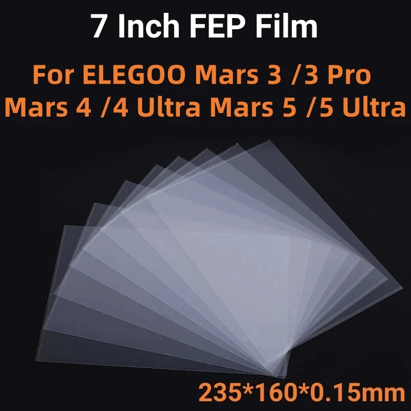 5 Sztuk 7 cali FEP Film 235x160x0.15mm do ELEGOO Mars 3 Mars 3 Pro Mars 4 Mars 4 ultra Części i Akcesoria… 5 Sztuk 7 cali FEP Film 235x160x0.15mm do ELEGOO Mars 3 Mars 3 Pro Mars 4 Mars 4 ultra Części i Akcesoria…