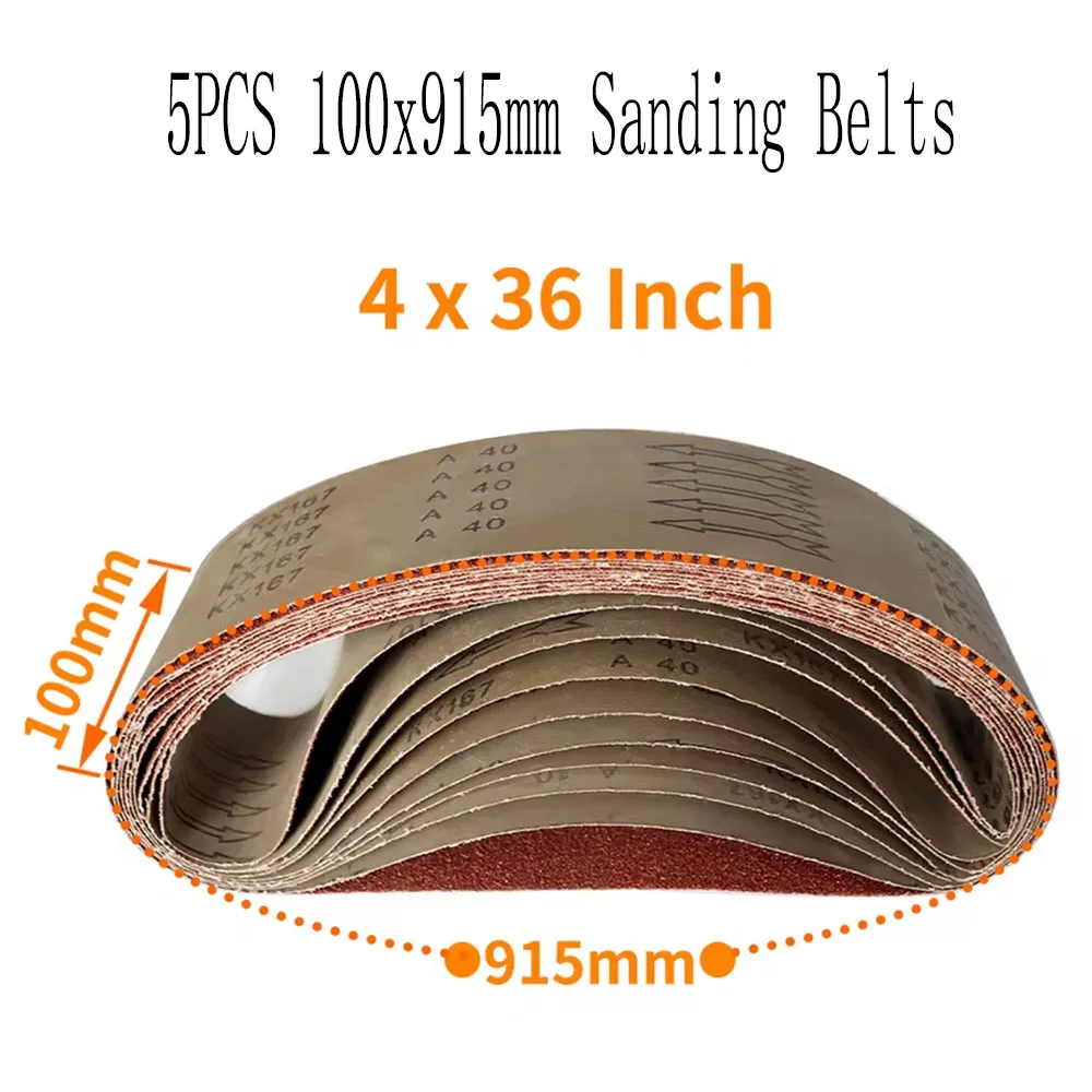 5 sztuk 915x100mm pasy szlifierskie 4 „x 36” 40-1000 grys opaska ścierne z tlenku glinu do drewna farba… 5 sztuk 915x100mm pasy szlifierskie 4 „x 36” 40-1000 grys opaska ścierne z tlenku glinu do drewna farba…