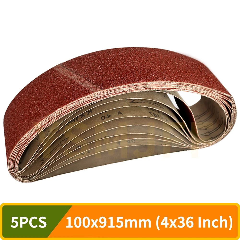 5 sztuk 915x100mm pasy szlifierskie 4 „x 36” 40-1000 grys opaska ścierne z tlenku glinu do drewna farba… 5 sztuk 915x100mm pasy szlifierskie 4 „x 36” 40-1000 grys opaska ścierne z tlenku glinu do drewna farba…