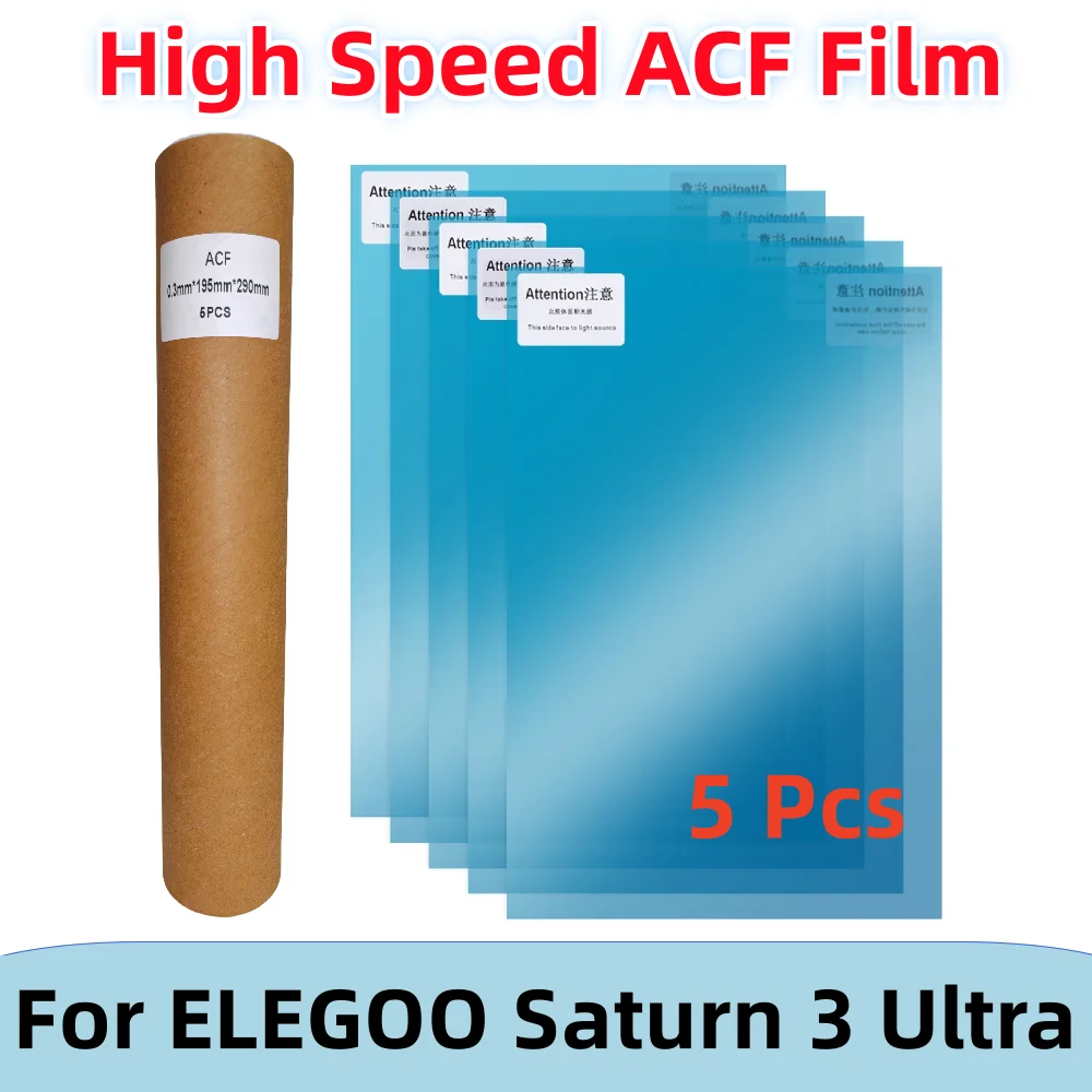 5 Sztuk Folia ACF 10 Cali 290*195mm dla Saturn 3 Ultra Saturn 4 Ultra 12K 0.3mm Żywica UV Drukarki 3D Folie…