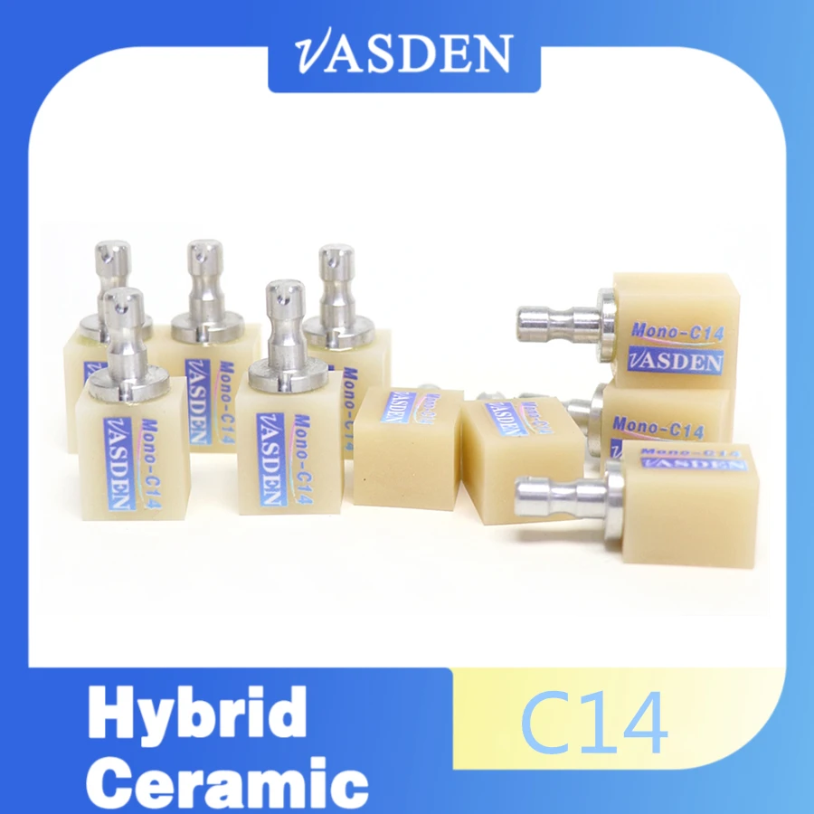 5 sztuk/pudełko Vasden C14 Hybrydowa żywica ceramiczna kompozytowa do systemu Sirona, dentystyczny materiał… 5 sztuk/pudełko Vasden C14 Hybrydowa żywica ceramiczna kompozytowa do systemu Sirona, dentystyczny materiał…
