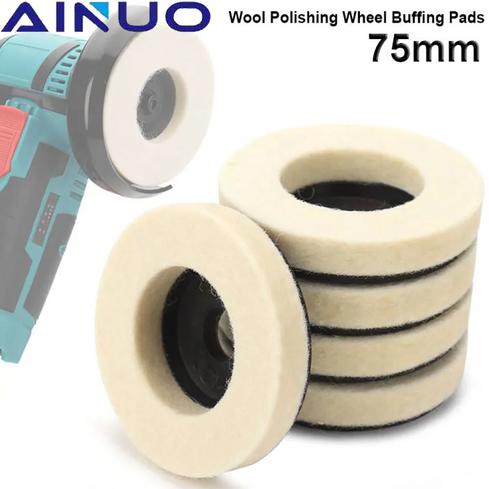 50/75mm wełniana tarcza polerska nakładki polerskie tarcza szlifierska szlifierka kątowa koło filcowa tarcza…